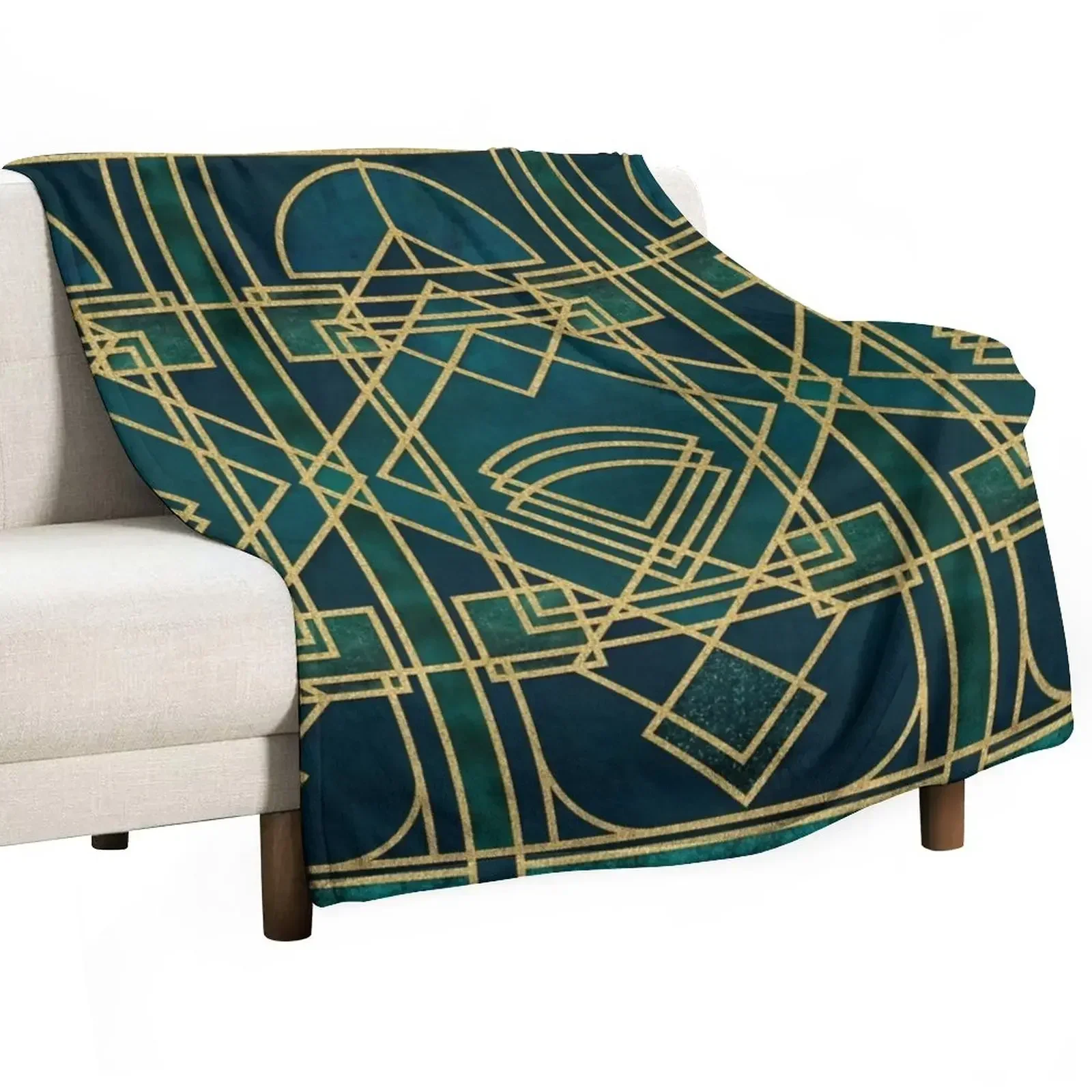 Art Deco Elegant Gatsby Style Throw Blanket Camping Designers Thins Picnic Blankets