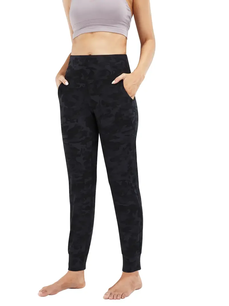 

Solid Tapered Lounge Jogger Long Pants, Fitness Yoga Running Trousers, Women's Activewear