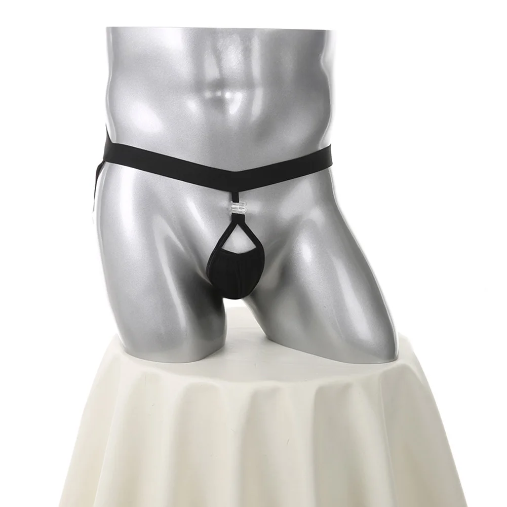 

Mens Thongs Pouch Briefs Lingerie G Strings Tanga Low-rise Hollow Out Underwear Sexy Removeable Bugle Pouch Thong