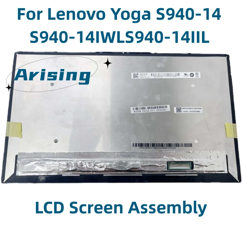 

14" LCD Screen For Lenovo Yoga S940-14 S940-14IWL S940-14IIL LCD Laptop 81Q7 Display Screen Assembly 5D10S39573