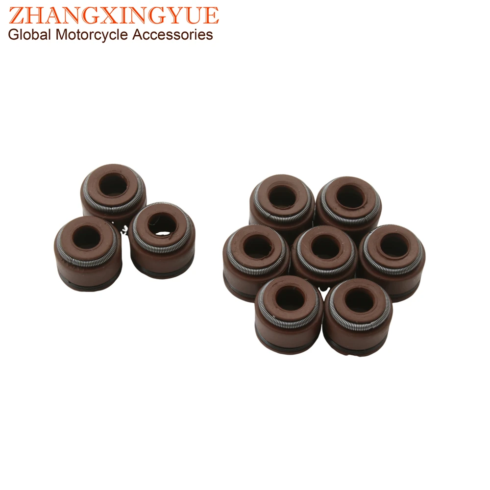 10pc Valve Oil Seal For Sym Euro MX DD 125 FNX125i Fiddle II III 4 50 125 200 GTS125 GTS250 GTS 300 12209-H6B-900