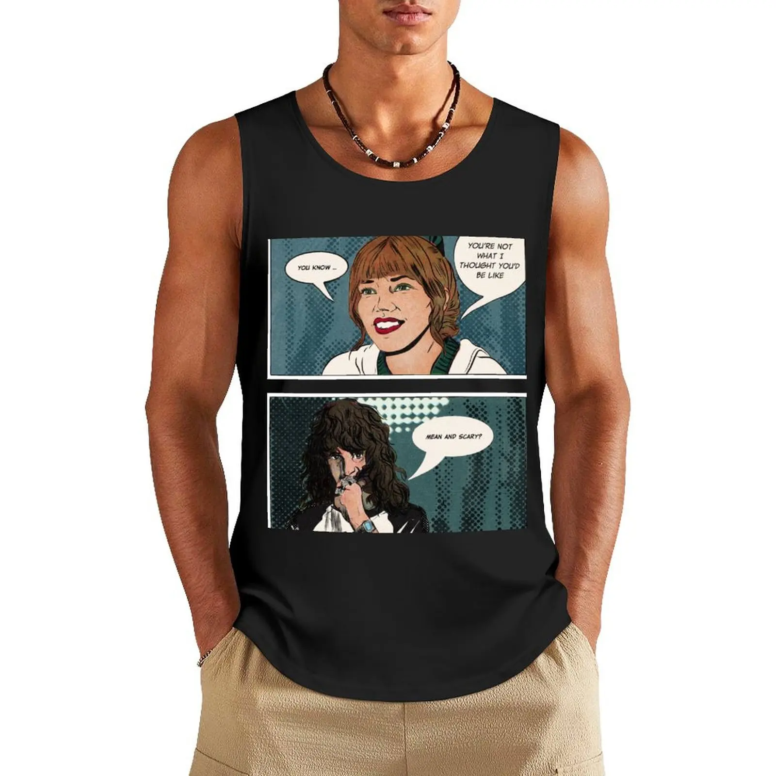 

Eddie Munson and Chrissy Cunningham (The Freak & The Cheerleader) Tank Top Men's tops men gym men clothings