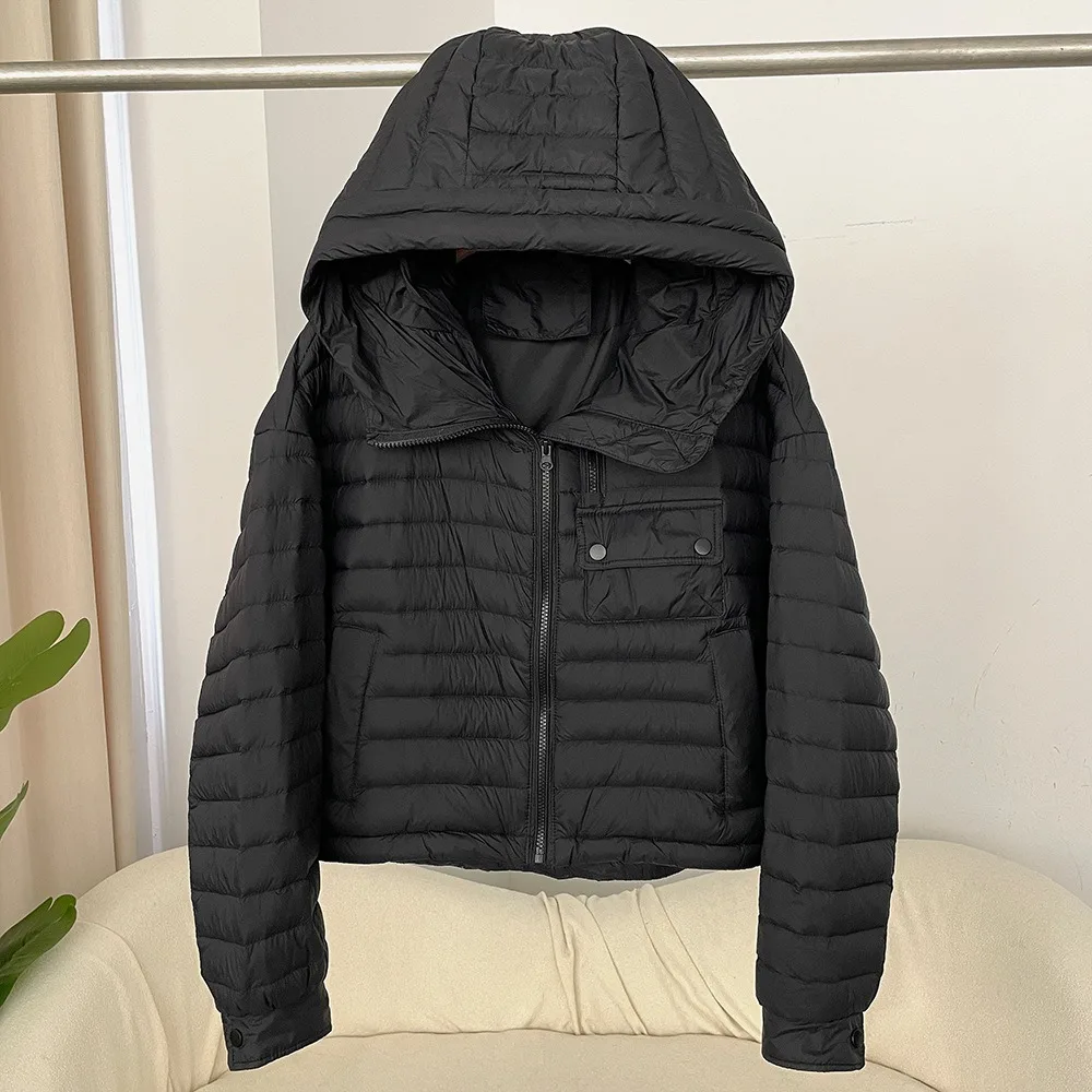 White Duck Down Down Jacket Women New Fashion Spring Autumn Light Down Coat Warm Puffer Jacket Casual European Clothing Female