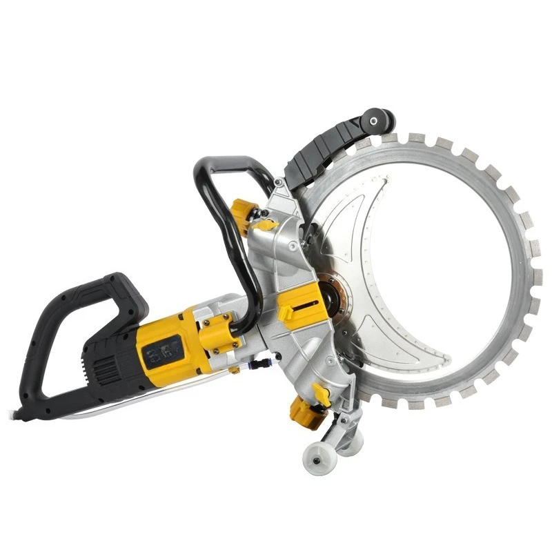 Macchina da taglio per muro con sega ad anello ad alta potenza ad alta frequenza da 16 pollici. Macchina da taglio per muro di mattoni in pietra e cemento