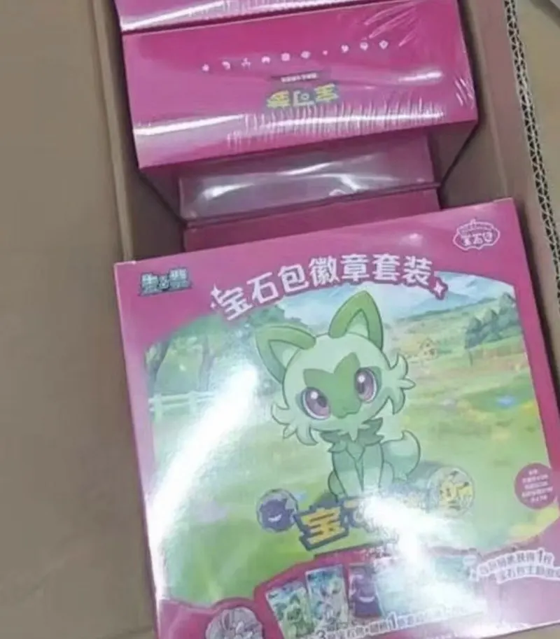 Image of Neue Poké TCG vereinfachte chinesische Ausgabe: Alola Region (Rot & Blau) Gem Pack Abzeichen-Set - Zufällige Abzeichen Spielzeuggeschenke Kartensammlung