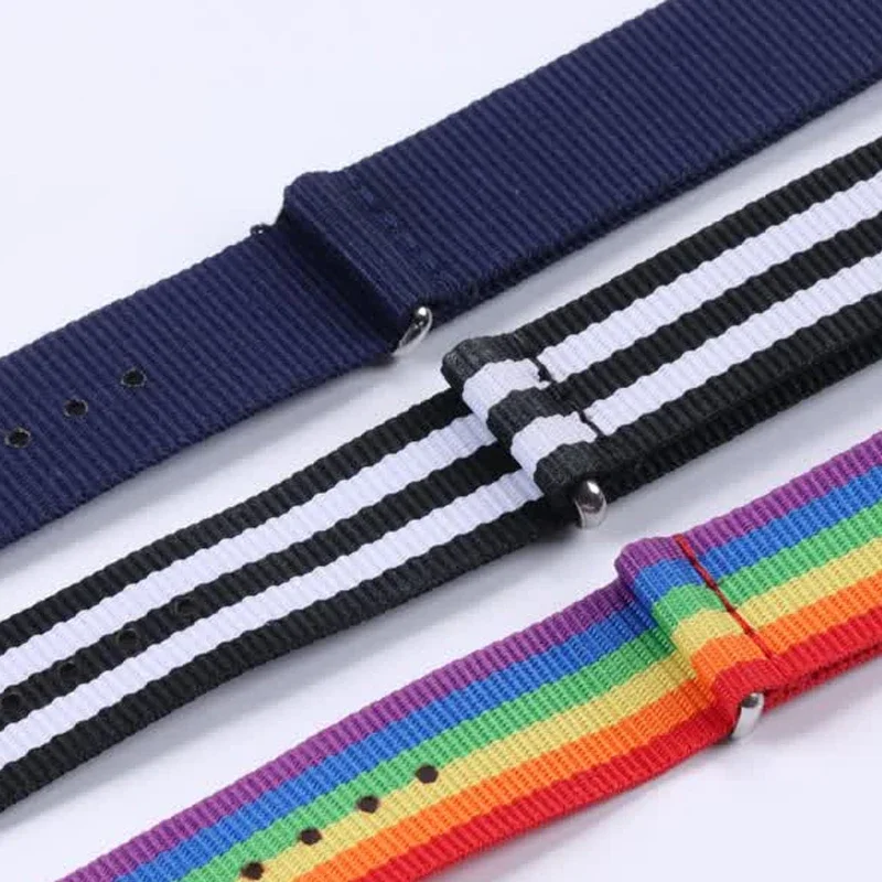 20mm 22mm Braided Nylon Watch Band for Seiko for Tudor Canvas Wrist Band Universal Bracelet Replacement Men Women Watch Band