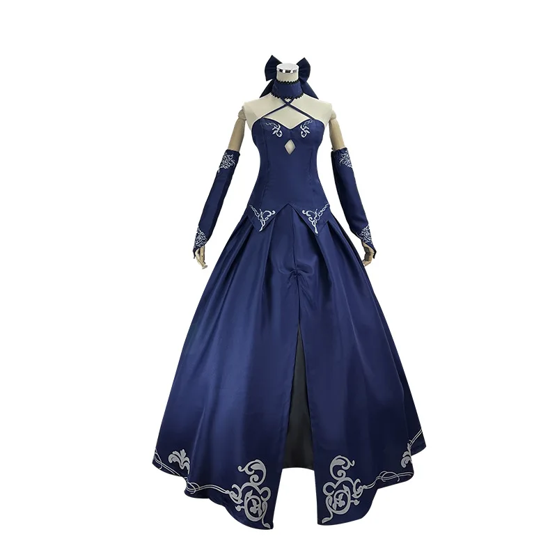 Fate Stay Night Saber Alter Cosplay Costume pour femme, perruque, Arturia Pendragon, Anime FGO, robe Lolita, fête d'Halloween, tenues de carnaval