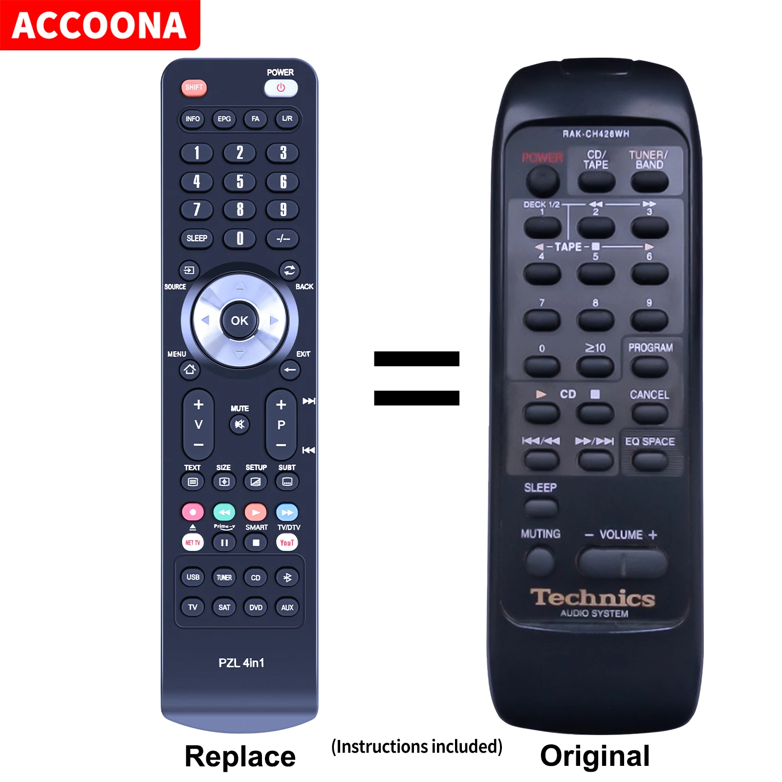 Remote control RAK-CH426WH for Technics RAKCH426WH SC-EH500