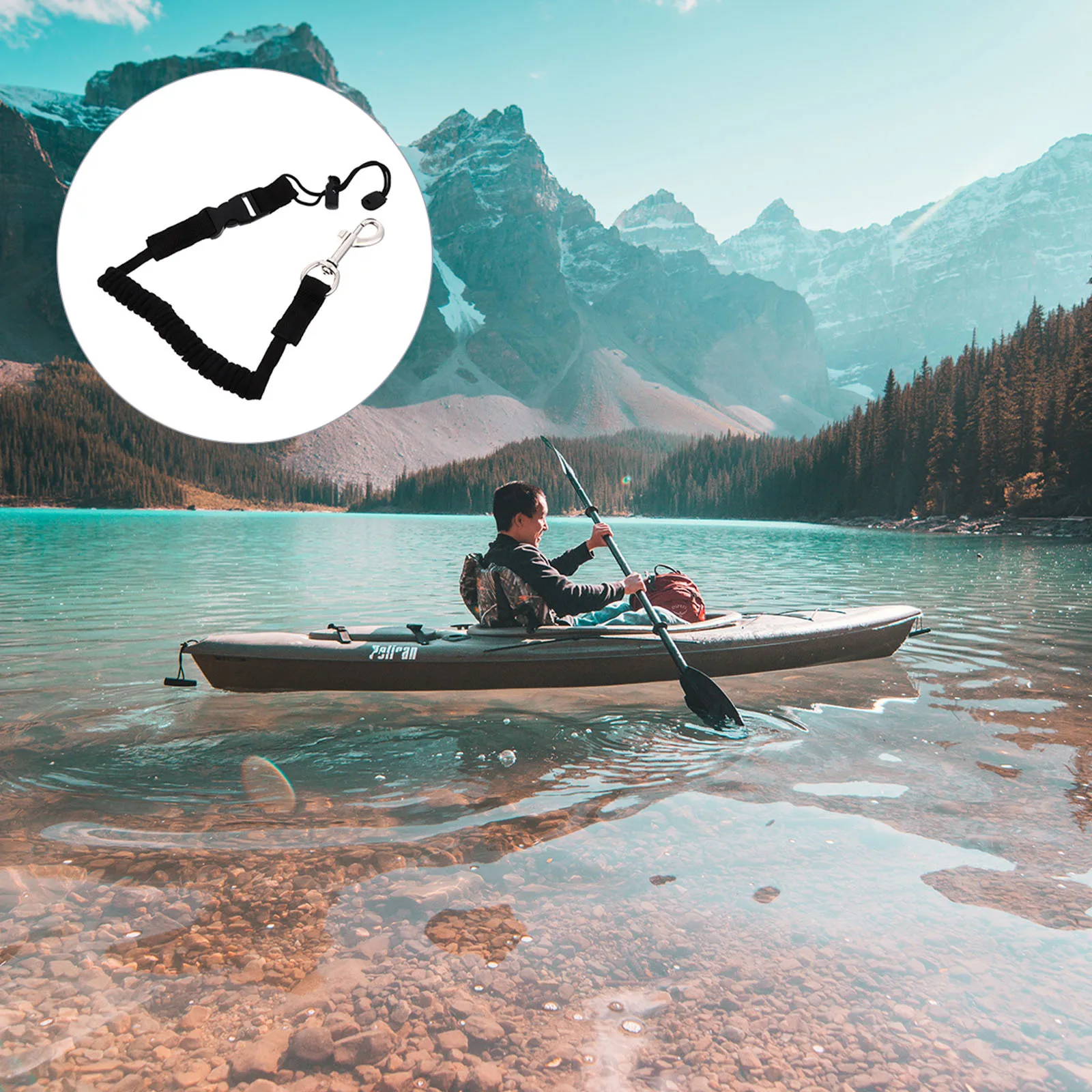 

1Pcs Kayak Paddle Leash Durable Elastic Lightweight Wear-Resistant Paddle Tied Ropes Kayaking Accessories Oar Rope