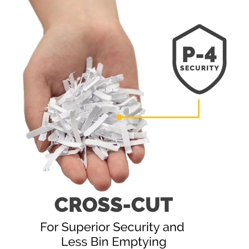 ماكينة تقطيع الورق المتقاطعة شديدة التحمل مقاومة للمربى 79Ci مكونة من 16 ورقة 100% للمكتب والمنزل، أسود/فضي داكن 3227919