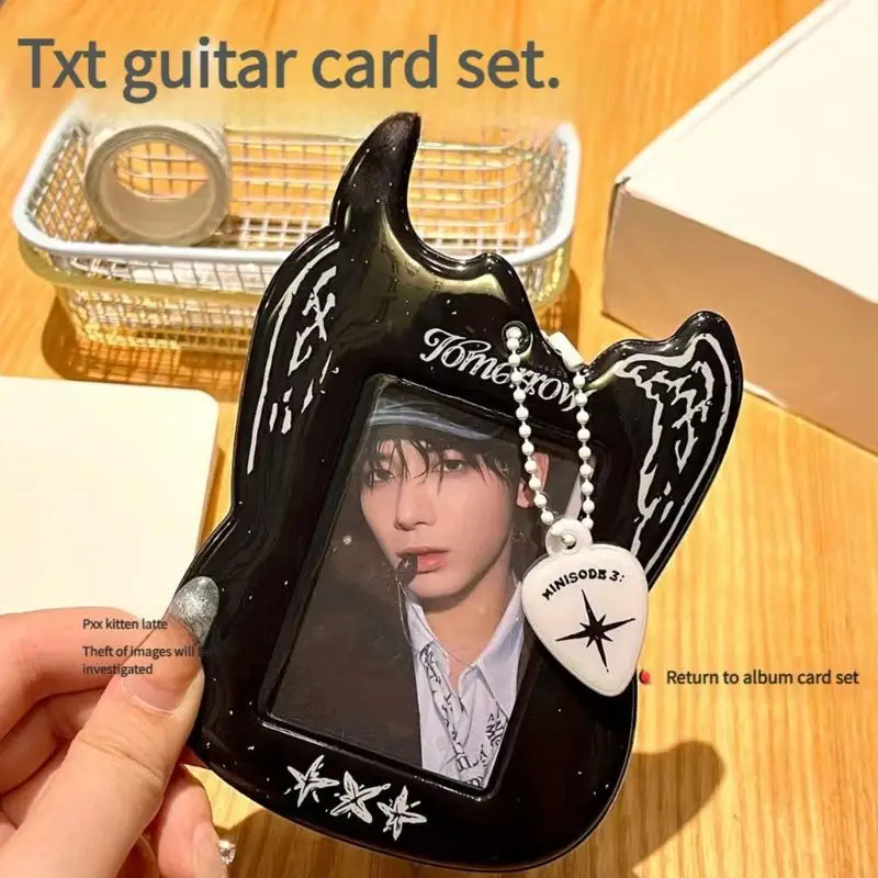 내구성 방수 PVC 물자 저장을 가진 음악 주제 사진 카드 파악 케이스