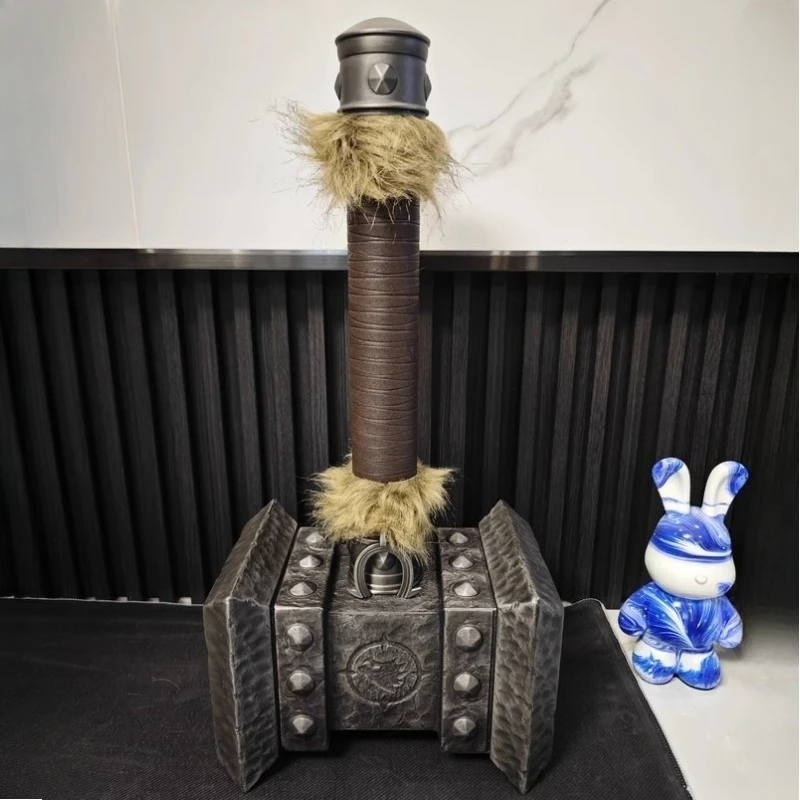 55 ซม.อุปกรณ์เสริมคอสเพลย์ 1:1 ค้อนโลหะเต็มรูปแบบคอลเลกชันรุ่นผู้ใหญ่ WOW Doomhammer ปาร์ตี้เครื่องแต่งกายอุปกรณ์ประกอบฉาก