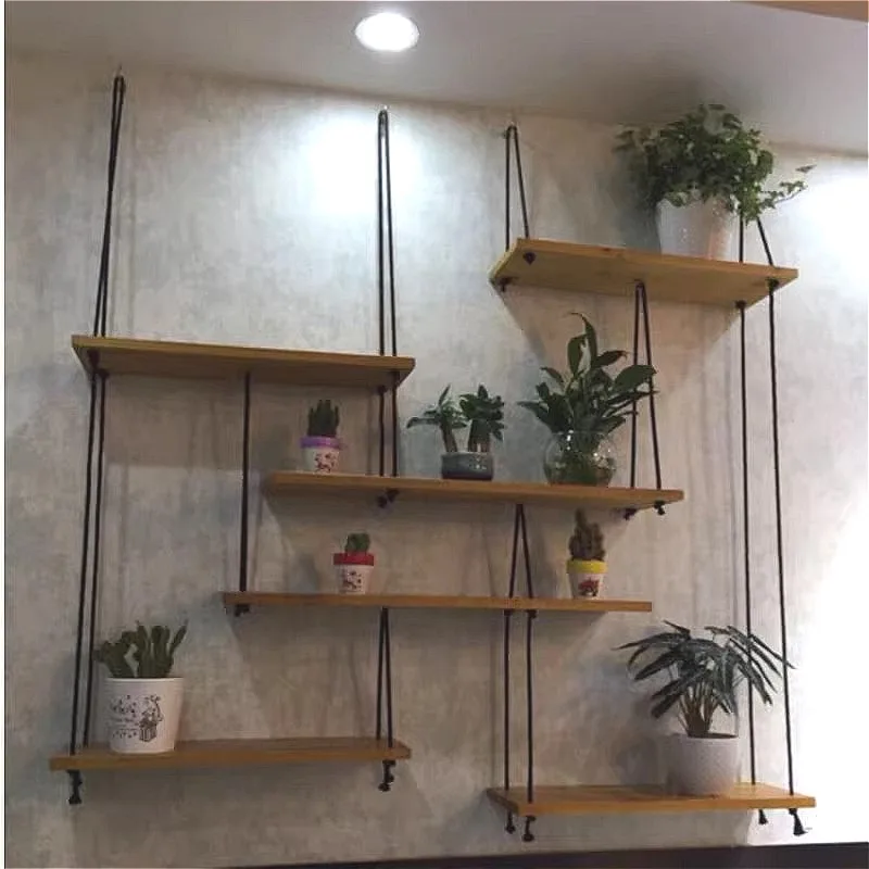 

Nordic Storage Holders Vintage Wooden Racks Decoration Hanging Aesthetic Interior Wall Shelf Large Organizers Storages Shelves