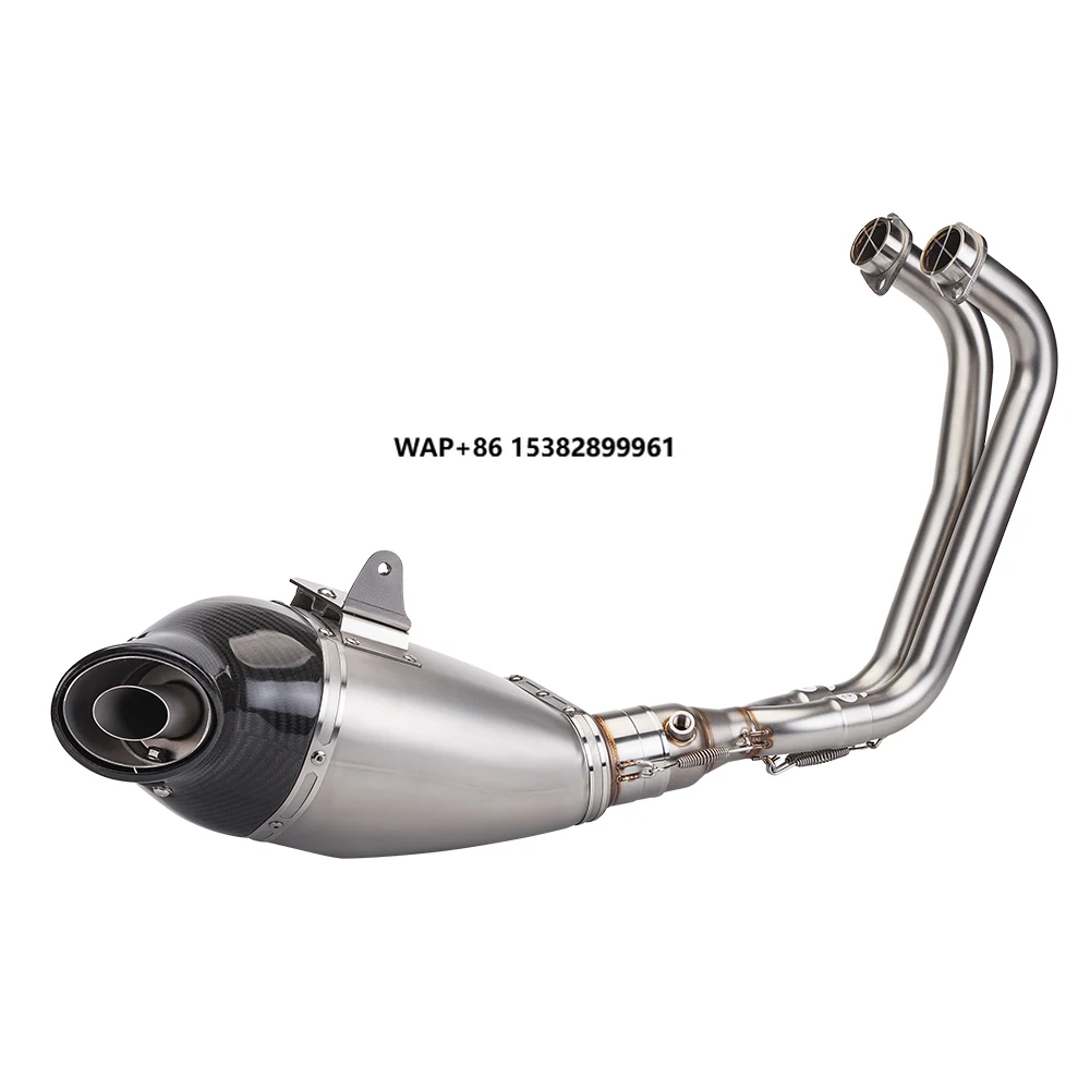 

51mm Motorcycle Exhaust Full System Escape Modified Front Header Pipe Slip on Exhaust for YZF R25 R3 MT-03 2015-2023