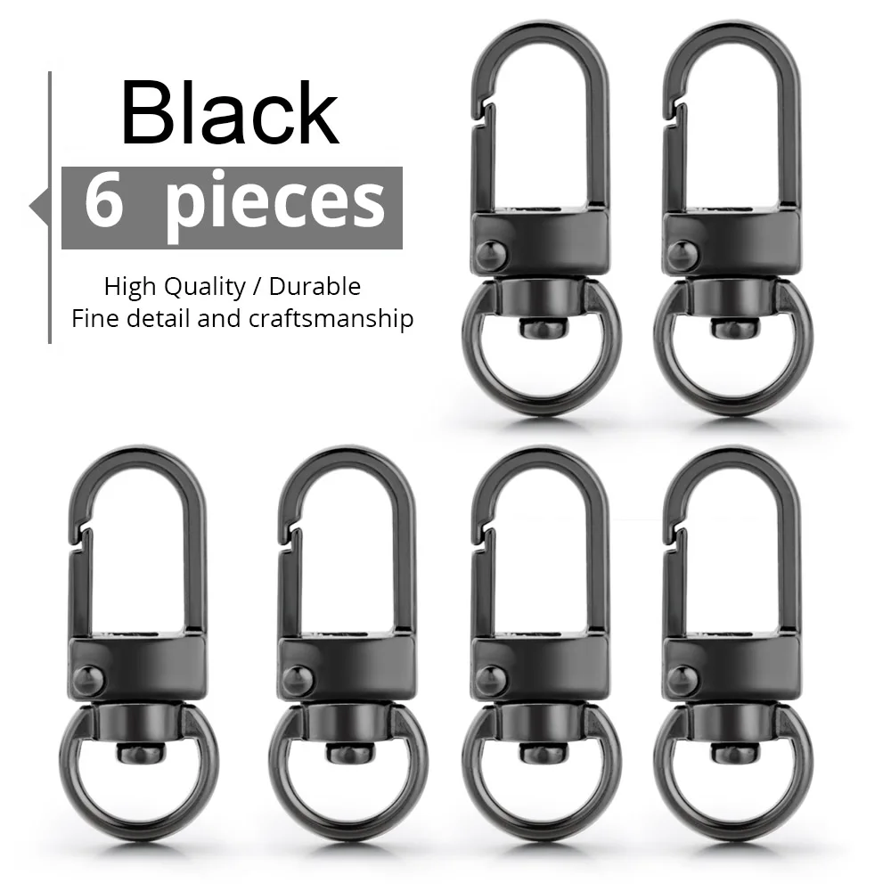 6 Pcs Keychain DIY Accessories Swivel Trigger Clip Connector For Bag Clasp Key Ring Chains Dog Collar Buckles  P024