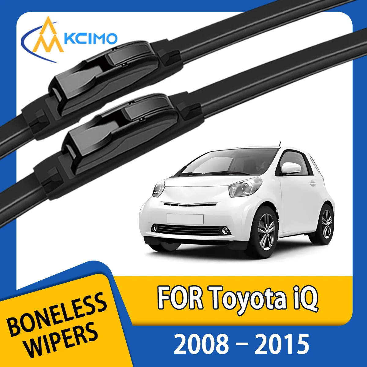 

KCIMO 2PCS New Wiper Blades for Toyota iQ AJ10 2008-2015 Scion iQ (US and Canada) Aston Martin Cygnet (Europe) Singulato iC3
