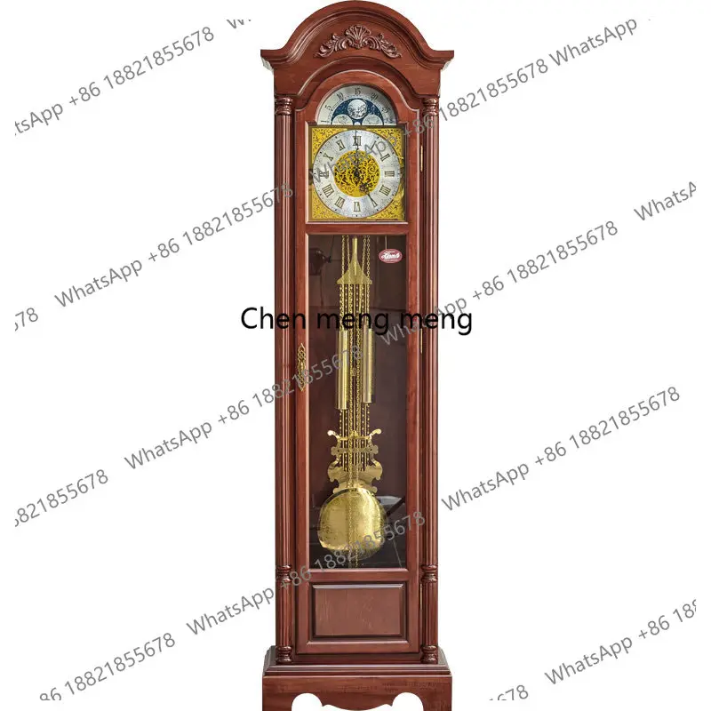

Retro villa vertical clock New Chinese floor clock Living room Home machinery Large pendulum clock European style