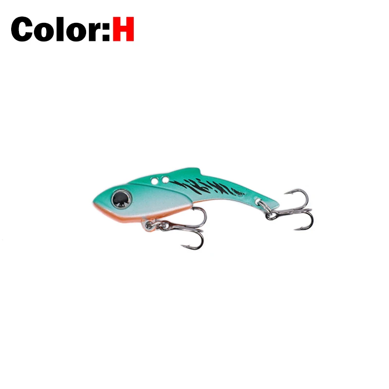 OUTKIT-señuelo de pesca con cuchara VIB, cebo giratorio de Metal de 3,5/5g, Crankbait, cebo duro Artificial para lubina, aparejos de pesca Cicada VIB