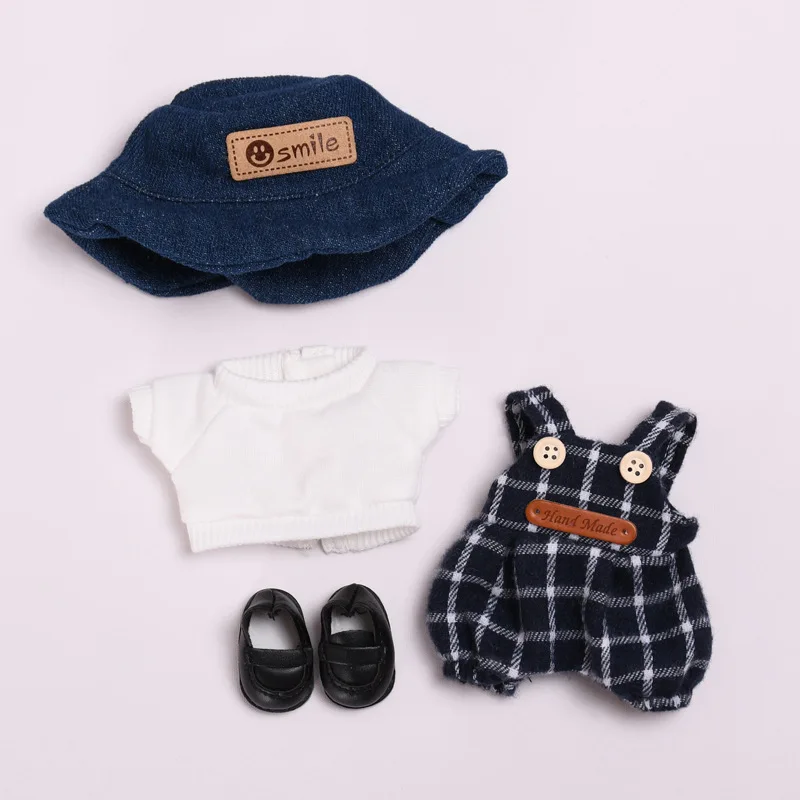 

Cute Mini Plush Doll'S Bib Pants 17cm Labubu I II Idol Dolls Sitting Party Clothing Outfit Accessories For Korea Kpop Exo