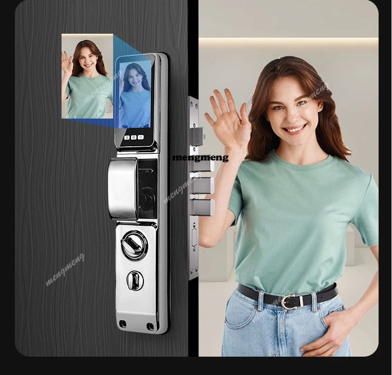 Zinc alloy face visual fingerprint household smart password lock door lock manufacturer