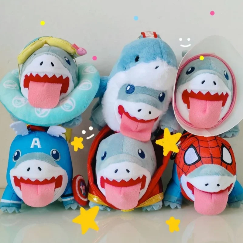 in Stock Marvel Jeff The Land Shark Cosbi Plush Keychain Blind Box Marvel Rivals Collectible Mystery Toy Kawaii Game Merch Gift