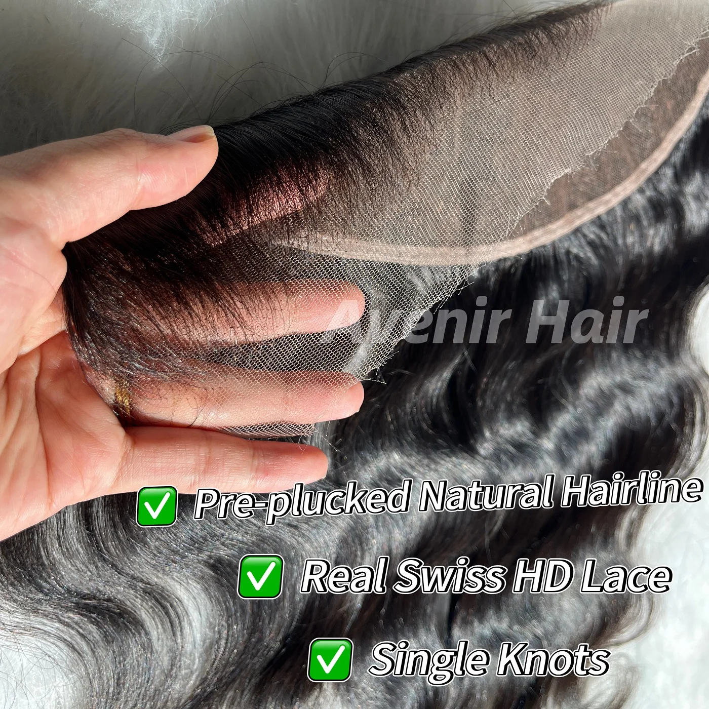AVENIR Enkele Knopen Body Wave 13x4 HD Kant Frontaal Alleen Braziliaans Menselijk Haar HD Kant Frontaal Pre geplukt Natuurlijke Kleur Remy Haar