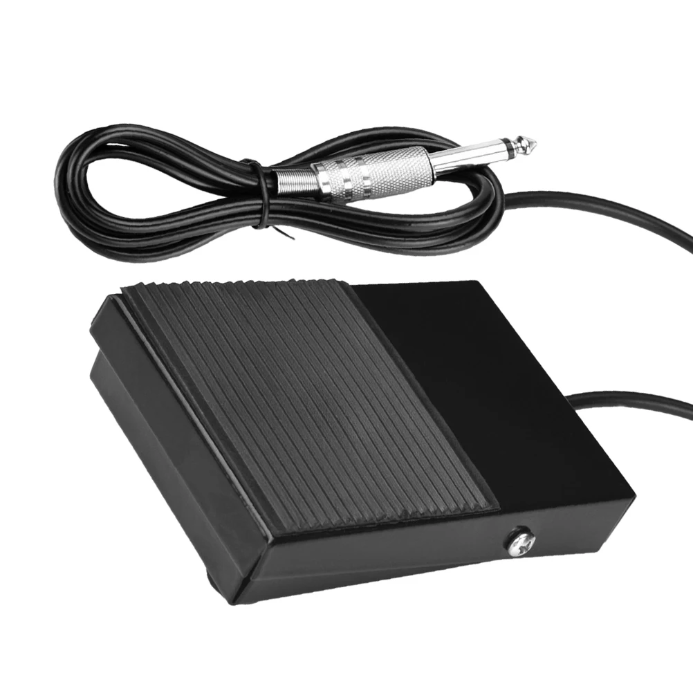 

1.4m Black Iron Shell Anti-slip Thickened Silicone Foot Switch Pedal for Tattoo Machine Long Cord Compatibility Nonslip Tattoo