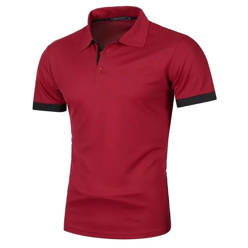 Zomer heren poloshirts sport T-shirt met korte mouwen sneldrogend atletische workout polo lichtgewicht ademend streetwear