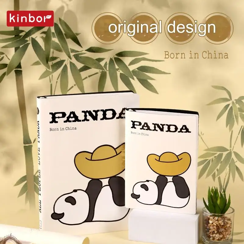 Imagem -06 - Kinbor Journal Diário Notebook Planejador Semanal 88 128 144 Folhas Auto-preenchido Panda Bonito Gato Grãos de Café Programar Plano de Gravação