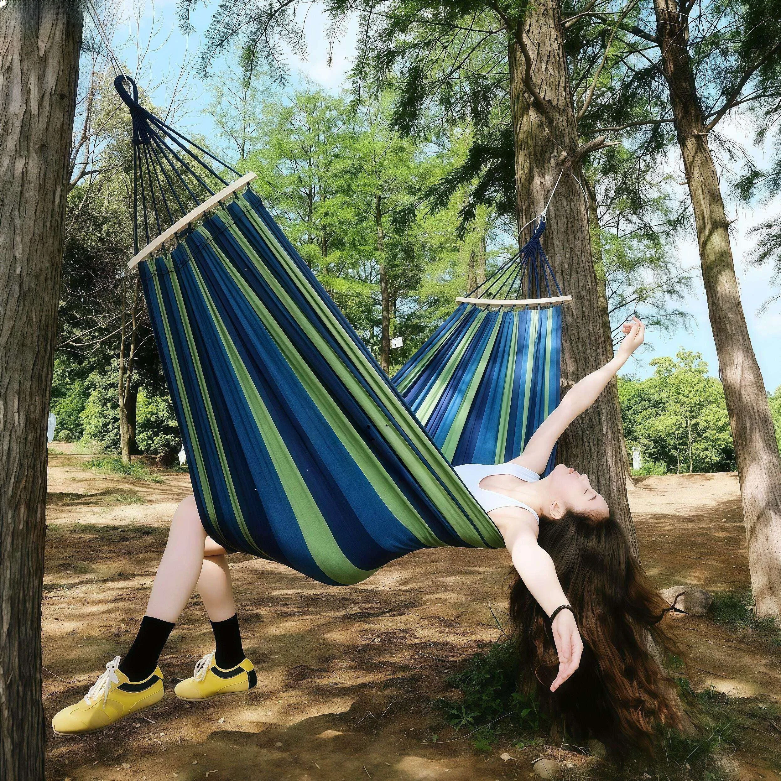 retro-striped-hammock-outdoor-adult-anti-tip-swing-chair-children's-rocking-chair-thicker-hanging-rope-camping-picnic-chair