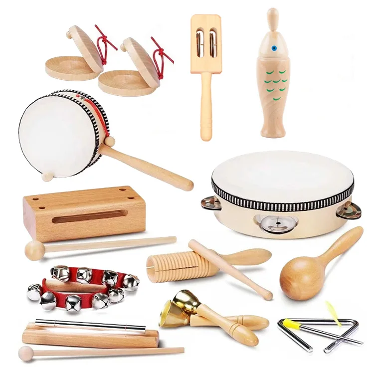 Early Education  Musical Instrument Percussion Instrument Tambourine Rattle Daily 12-piece Teaching Set