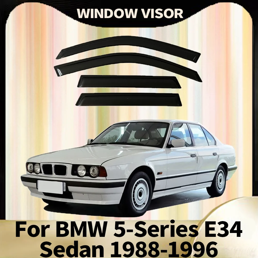 

Оконный козырек для BMW 5-й серии E34 седан 1988 1989 1990 1991 1992 1993 1994 1995 1996 ветрозащитные дефлекторы дождевики дверной козырек вентиляционное отверстие