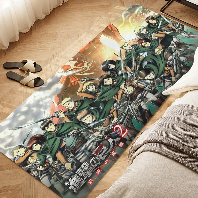 Anime Balcony Bedroom Rug Attack on Titan Custom Doormat Entrance Door Bathroom Foot Mat Room Floor Carpet for Kitchen Home