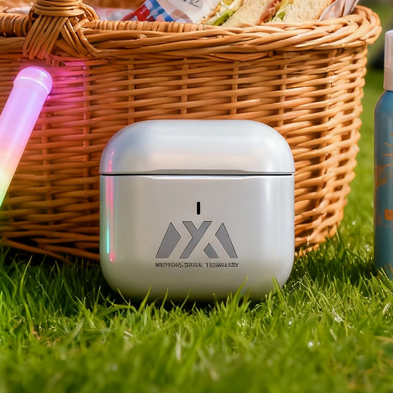 k508 MYX Bluetooth headphones with trendy design and high-fidelity sound. Metal earphone case. Shockproof and scratch-resistant.