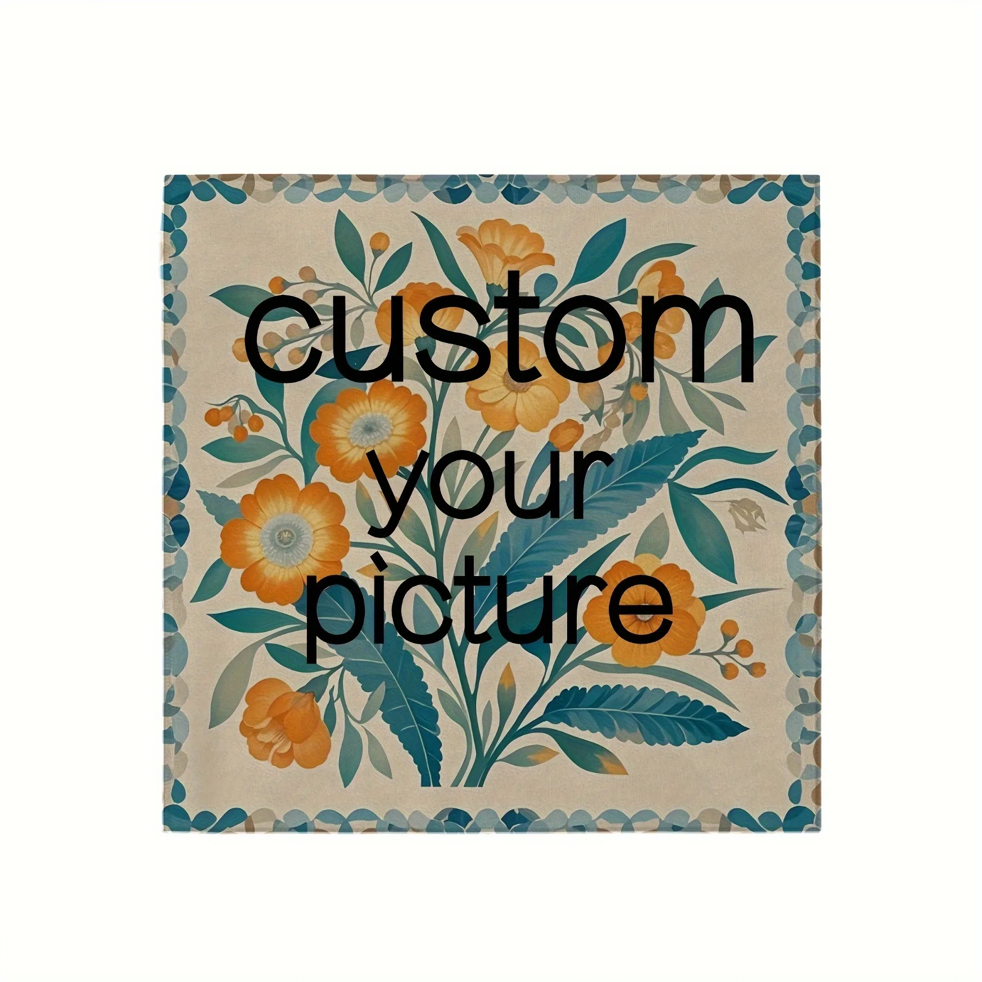 Customized silk scarf - Personalized ladies' square scarf. Photos and patterns - Birthday gift - Anniversary gift - Holiday gift