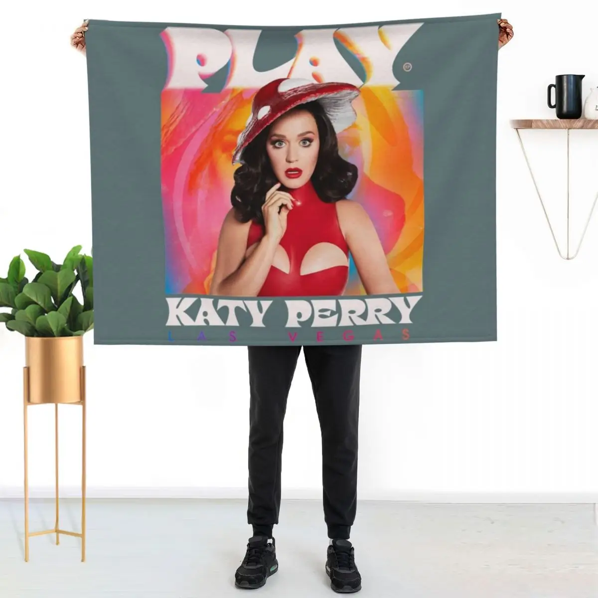 Katy Perry Play Admat Throw Blanket Plush Single anime Custom christmas gifts Thins Blankets