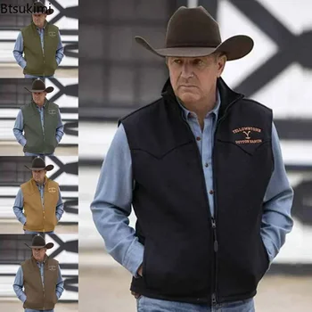 2025 Mannen Casual Mouwloos Vest Herfst Winter Vintage Effen Vest Jassen Mannen Mode Turn-Down Kraag Rits Blazers tanks Vest