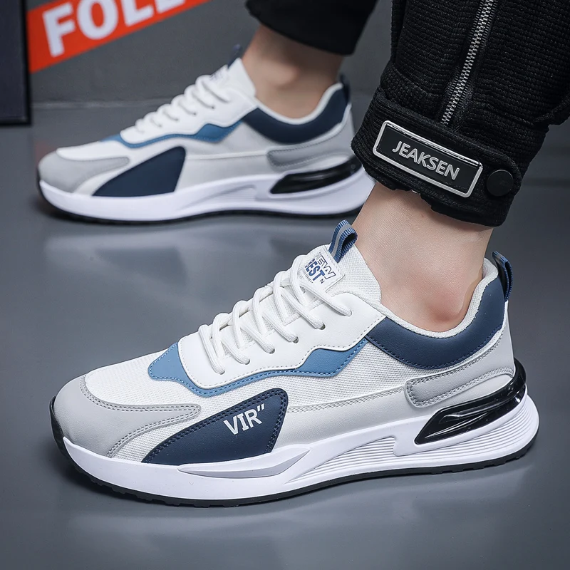 

NEW 2026 Men Casual Shoes Fashion Breathable Walking Mesh Flat Shoes Sneakers Mens Gym Vulcanized Shoes White Footwear