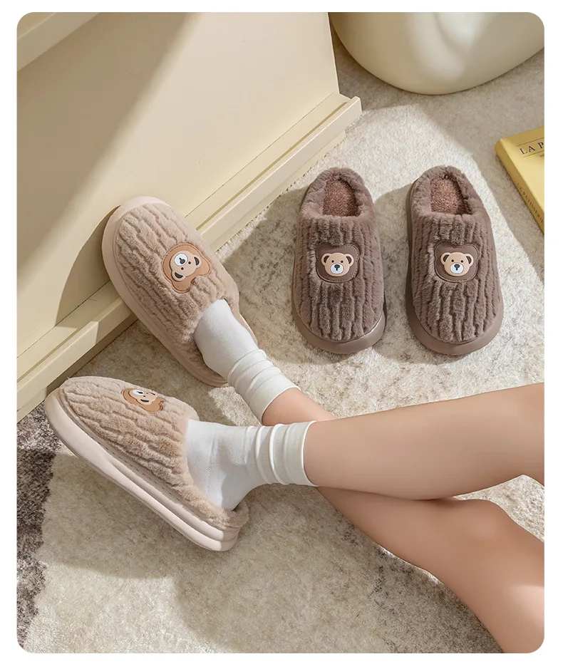 Indoor-Woll- und Samt-Hausschuhe für Damen und Herren – Neuheiten Herbst/Winter 2025 – Warme Thermo-Hausschuhe für Zuhause – Detail 15