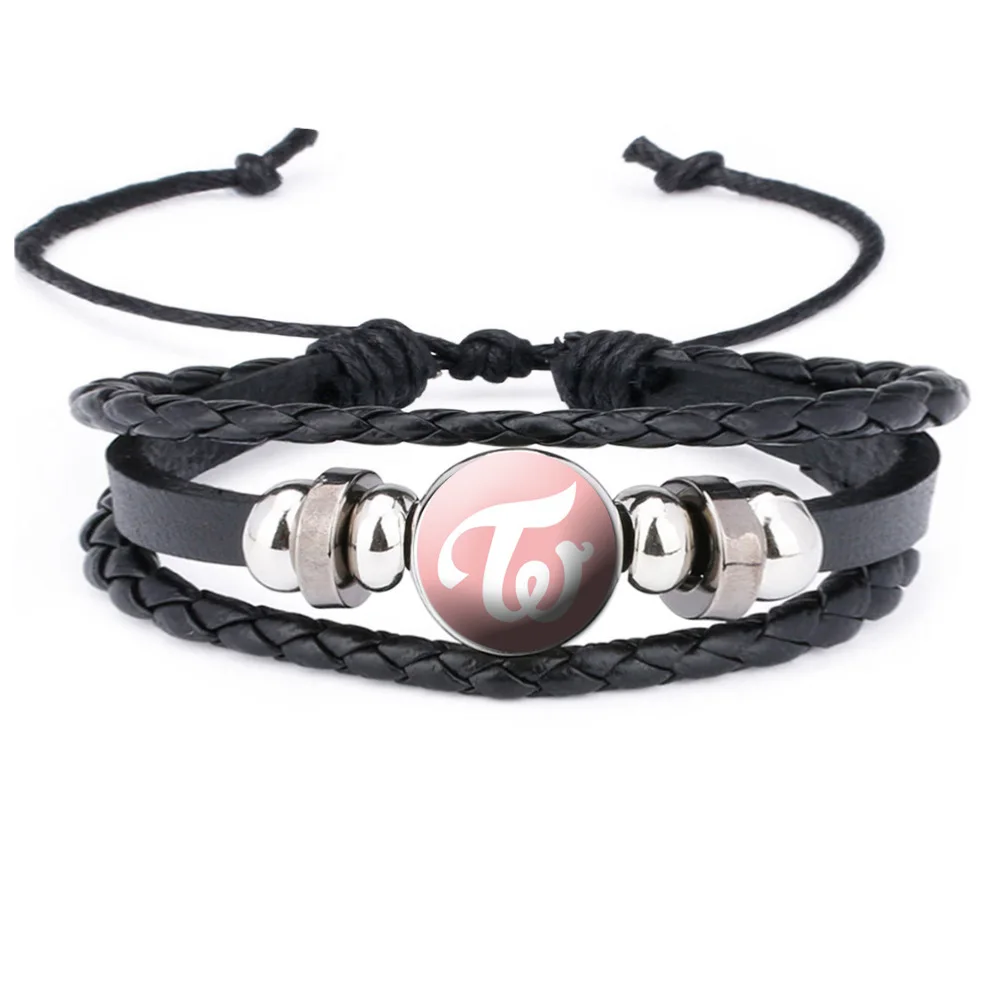 KPOP TWICE ATEEZ (G)I-DLE Bracelet Art Multilayer Braided Bracelets Bangles Fans Jewelry Gifts