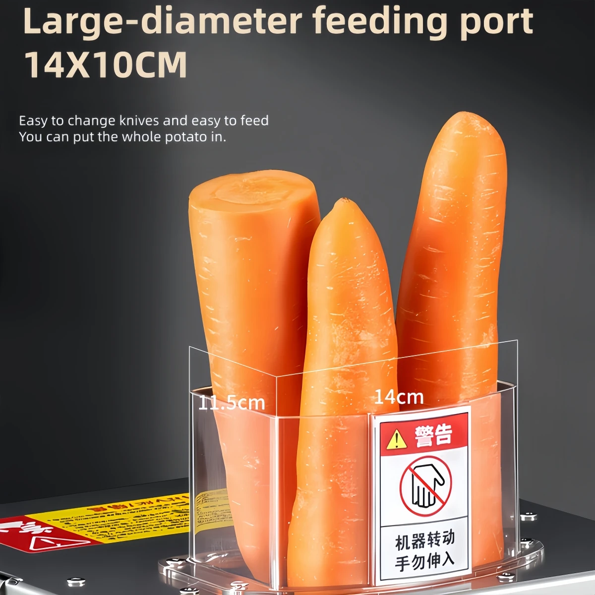 Commercial 5 in 1 Heavy Calibre Potato Slicer Shredder  Desktop Vegetable Wolf Tooth Strip Cutter for Kitchen