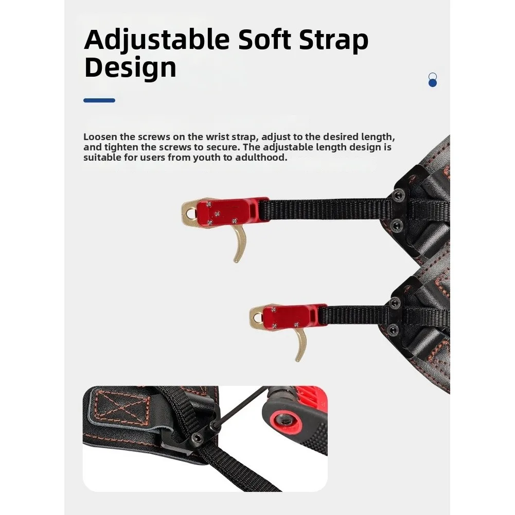 Fireball Wrist Release For Bow Auto Close Grip Mechanism 160lb Strength Adjustable Strap 360 Rotating Head Outdoor Tools