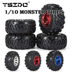 YSIDO 1/10 125mm 130mm 135mm Monster Truck Tires for Tamiya Kyosho HPI Wltoys Traxxas Arrma RedCat HSP Axial Scx10  RC Car