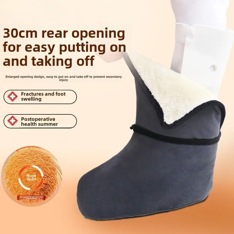 Adjustable Orthopedic Foot Cover Winter Warm Fracture Recovery Boot Cotton Ankle Protector Cast Splint Shoe Injury Cold Weather