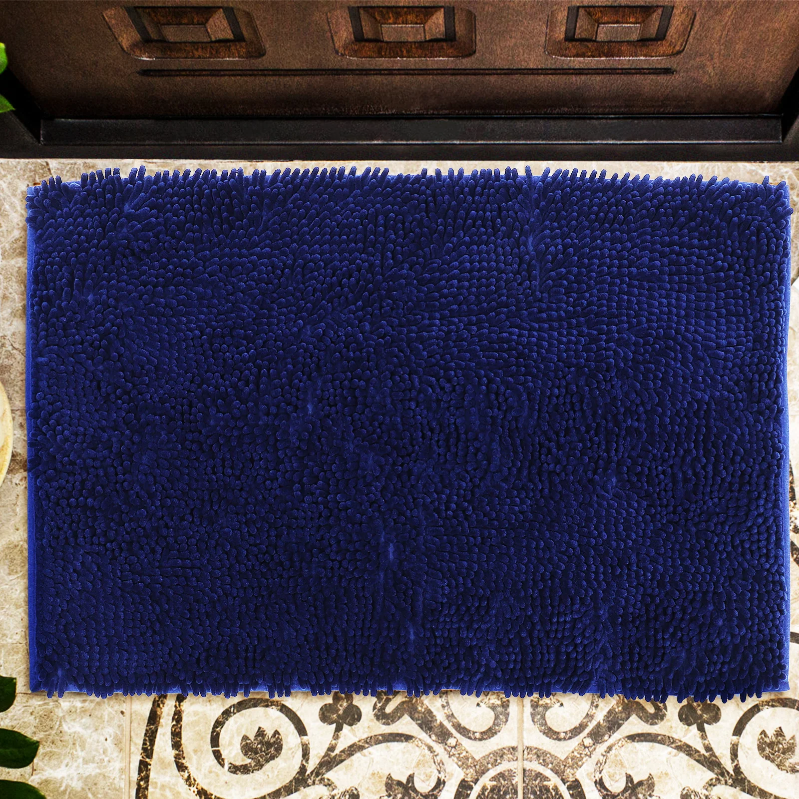 

Bathroom Anti Slip Mats Premium Polyester Heavy Duty Non Slip Bath Rugs Wear Resistant Ground Mat Blue Bathroom Rugs Nonslip