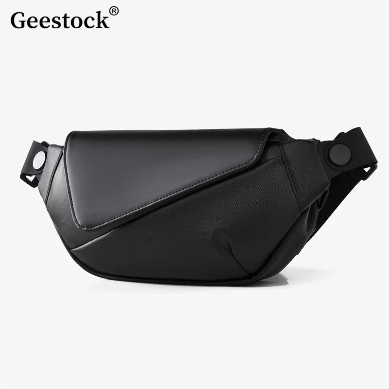 

Geestock Men Premium Crossbody Bag Fashion Minimalist Lightweight Daily Carry Bag Commute Casual Travel Versatile Chest Bag