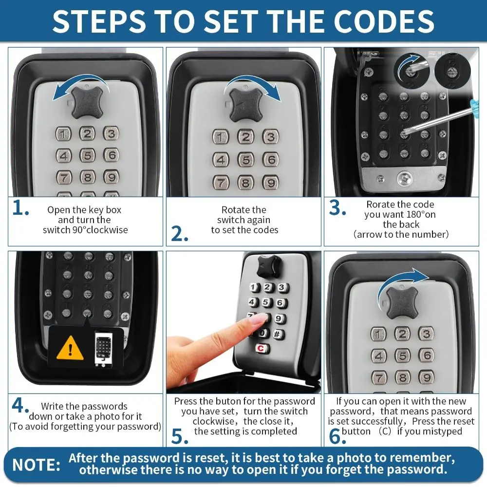 Anti-Theft รถกล่องล็อคหน้าต่างแบบพกพากันน้ําคีย์ Lockbox ขนาดใหญ่ความจุทนทาน Punch ปุ่มล็อคกล่องยานพาหนะความปลอดภัย