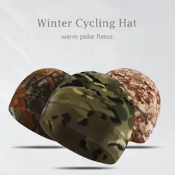 Cappelli in pile antivento inverno caldo Camouflage addensato cappello tattico termico elastico traspirante cappello da sci Baggy