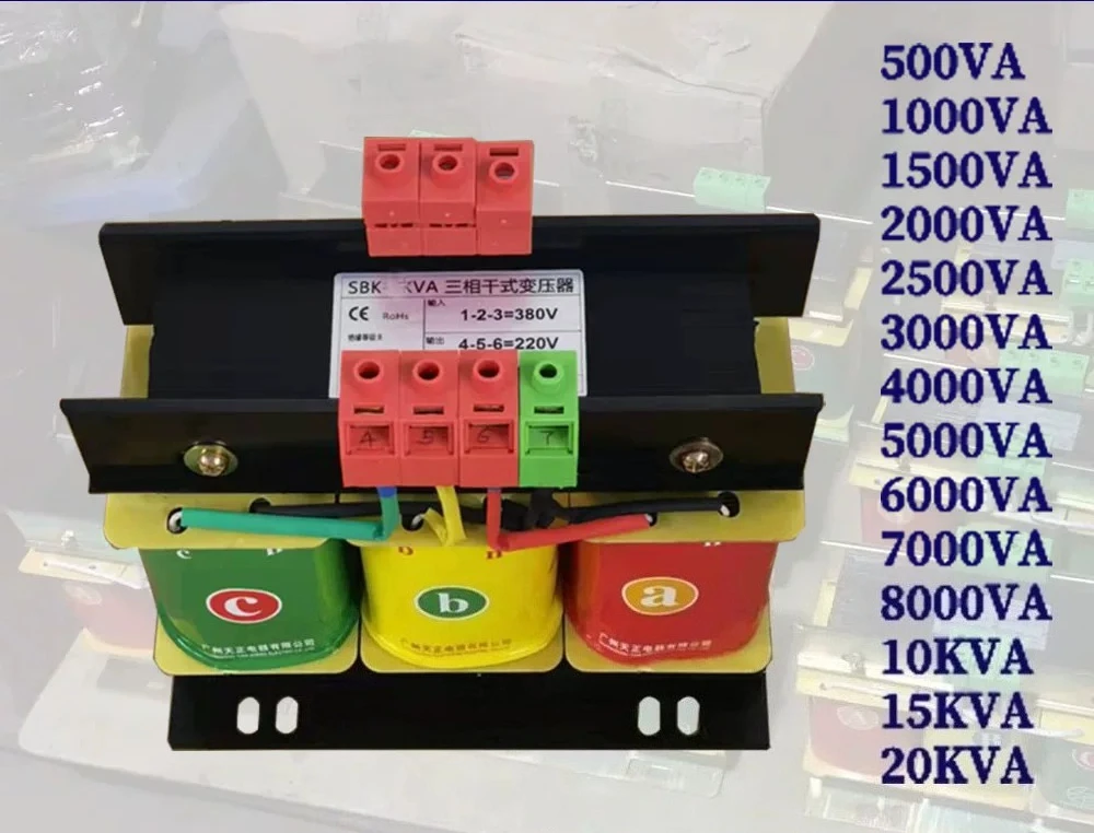 SBK-500VA2KVA3KVA4KVA5KVA Three-phase dry-type transformer Autotransformer 380V to 220V