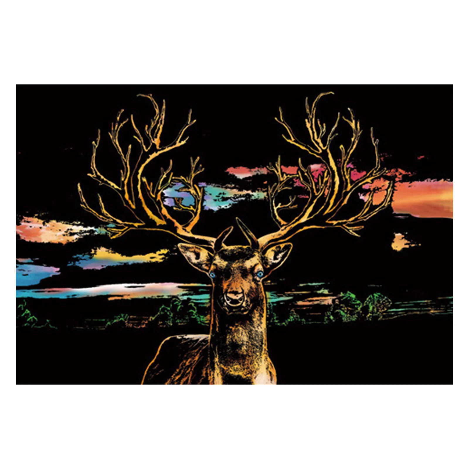 Animals Scratch Art for Teen & Adults with 3 Tools DIY Paint by Scratch 15.94x11.22 Inch Scratch Painting Kits DIY Art Craft Set